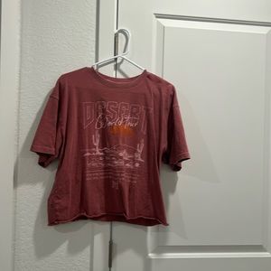 Red lose fitting graphic tee
